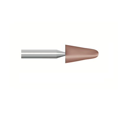 Mola rossa d. 5,5x9,5 lung. 38mm, forma B44, Grana 80 - Gambo d. 3mm - Conf. 24pz.