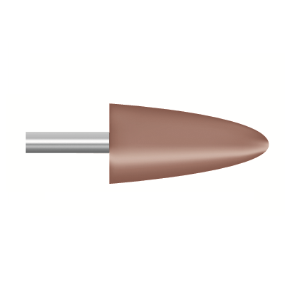 Mola rossa d. 9,4x18,8 lung. 38mm, forma B52, Grana 80 - Gambo d. 3mm - Conf. 24pz.