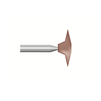 Mola rossa d. 12,7x3,1 lung. 38mm, forma B73, Grana 80 - Gambo d. 3mm - Conf. 24pz.