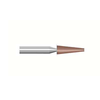 Mola rossa d. 2,4x9,3 lung. 38mm, forma B97, Grana 120 - Gambo d. 3mm - Conf. 24pz.