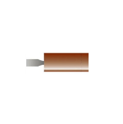 Mola rossa d. 6,3x12,7 lung. 38mm, forma W163, Grana 80 - Gambo d. 3mm - Conf. 24pz.