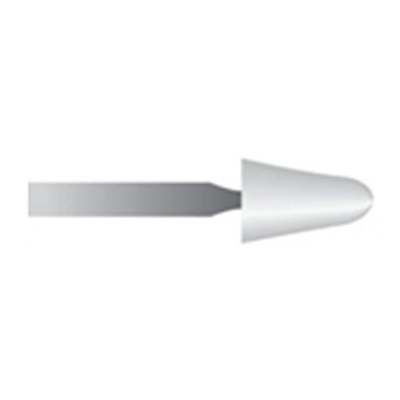 Mola bianca d. 5,1x8,7 lung. 38mm, forma 22P, Grana 400 - Gambo d. 2,35mm - Conf. 24pz.