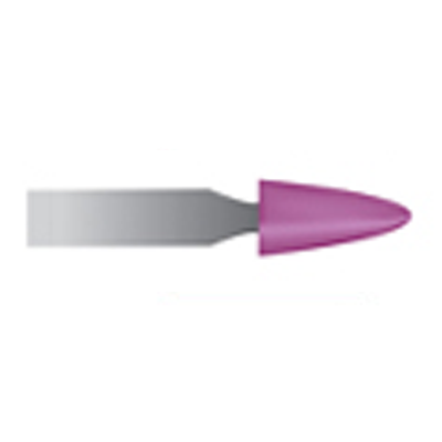 Mola viola d. 3,1x6,3 lung. 38mm, forma B55, Grana 80 - Gambo d. 3mm - Conf. 24pz.