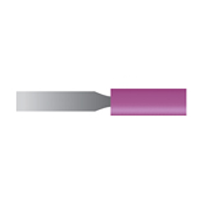 Mola viola d. 3,1x9,5 lung. 38mm, forma W145, Grana 120 - Gambo d. 3mm - Conf. 24pz.