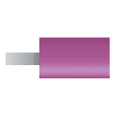 Mola viola d. 7,9x12,7 lung. 38mm, forma W170, Grana 80 - Gambo d. 3mm - Conf. 24pz.