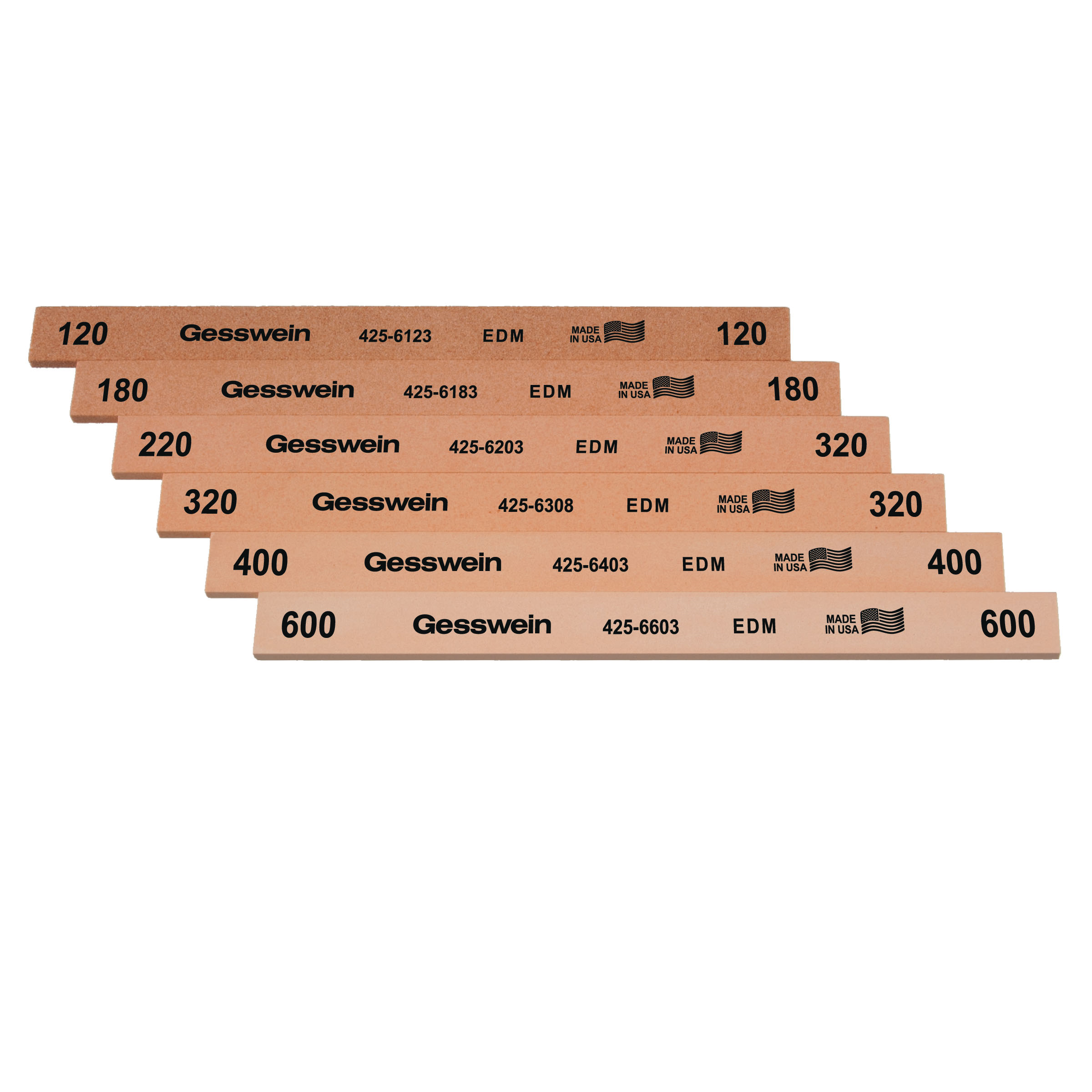 Assortimento pietre tipo EDM, Grana 120 (4pz.) 180 (4pz.) 320 (4pz.) 400 (4pz.)