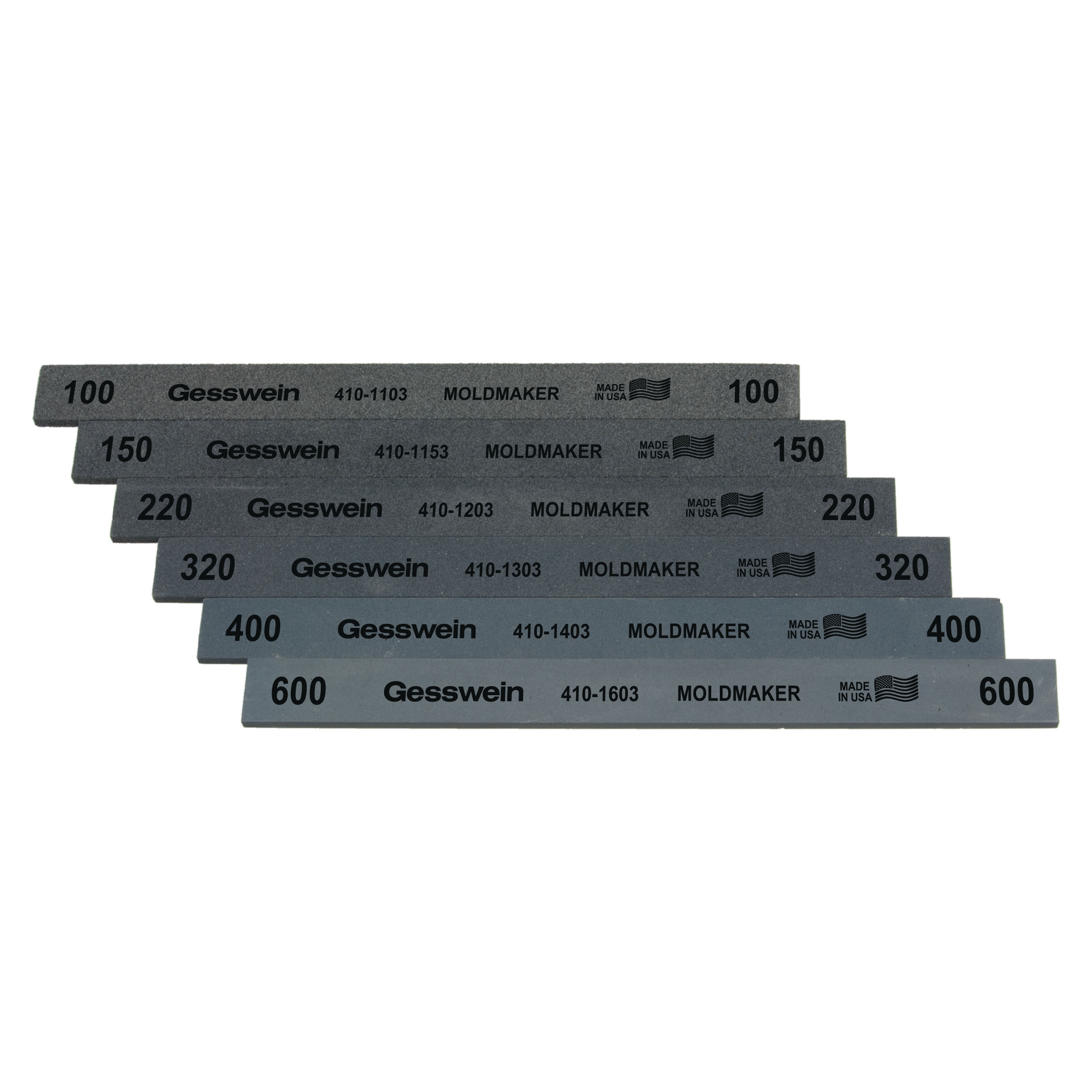 Assortimento pietre tipo Moldmaker, Grana 220 (4pz.) 320 (4pz.) 400 (4pz.) 600 (4pz.)