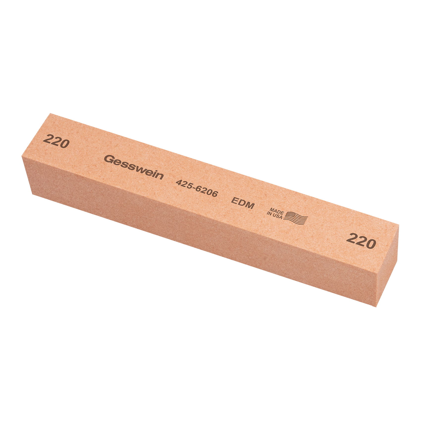 EDM stone 25x25x130mm, Grit 220 - Square