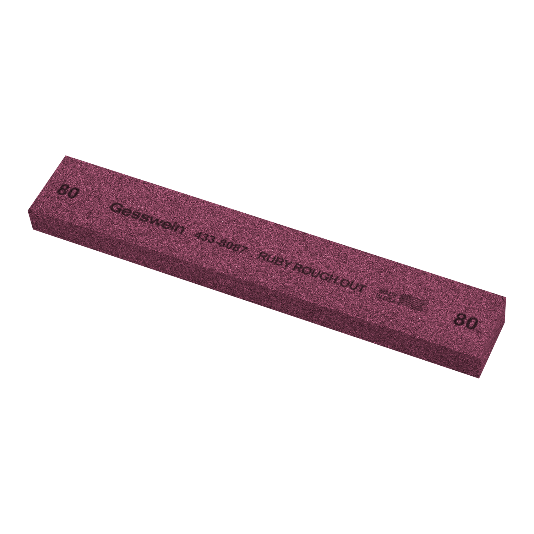 Pietra Ruby Rough Out 25x13x150mm, Grana 60 - Rettangolare