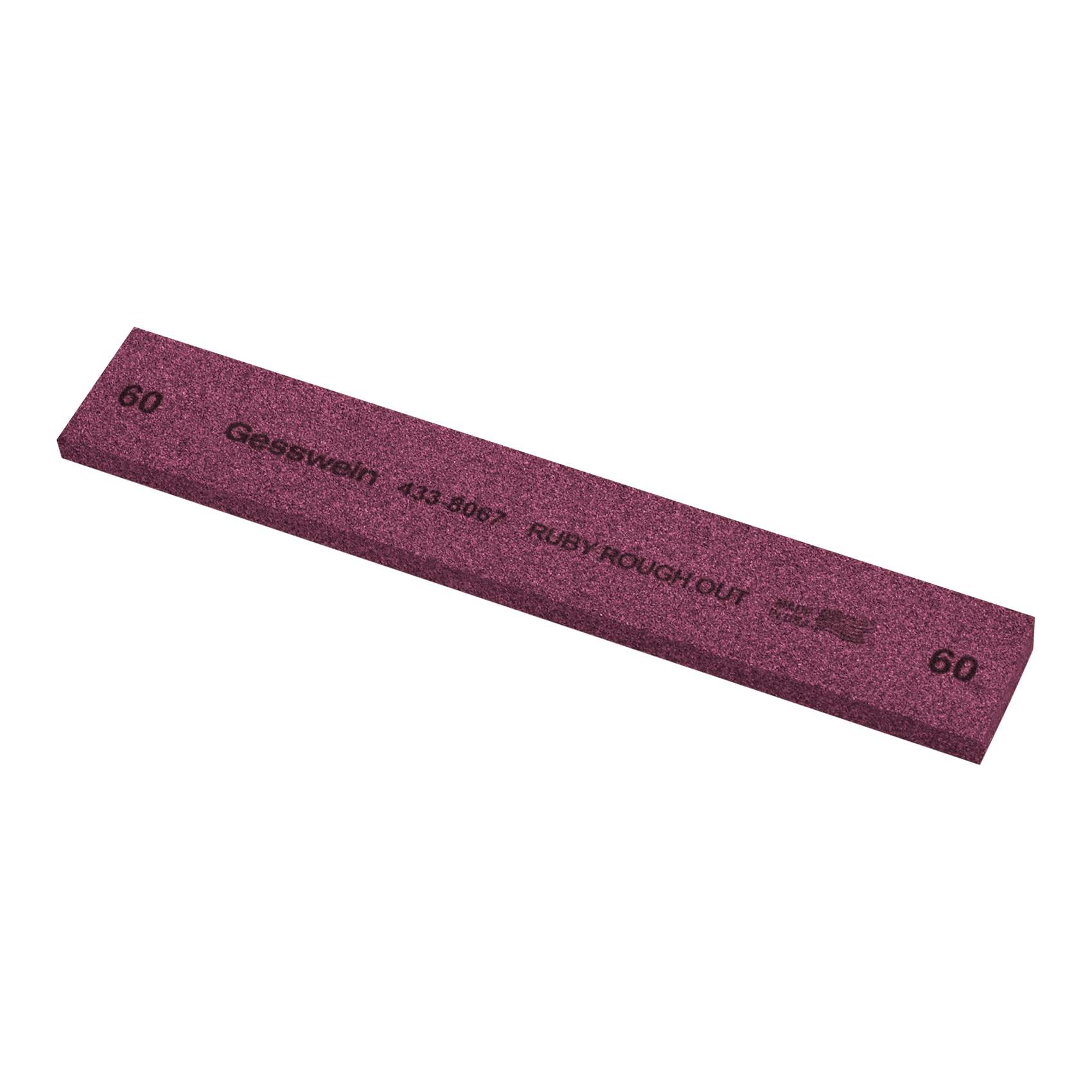 Pietra Ruby Rough Out 25x6x150mm, Grana 60 - Rettangolare