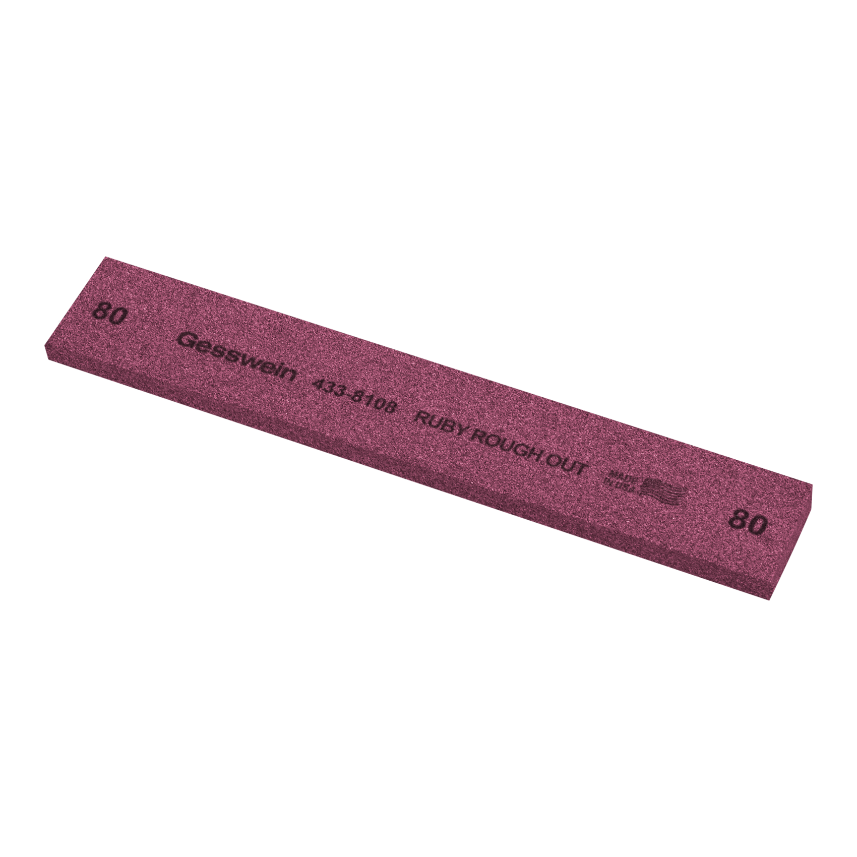 Pietra Ruby Rough Out 25x6x150mm, Grana 80 - Rettangolare