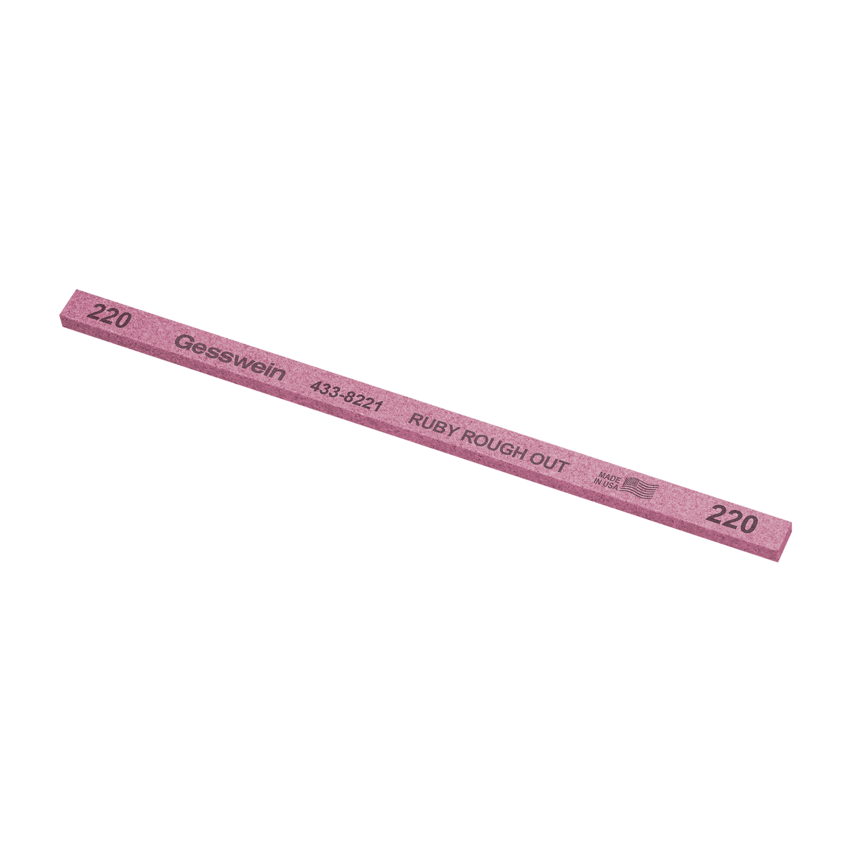 Pietra Ruby Rough Out 6x3x150mm, Grana 220 - Rettangolare