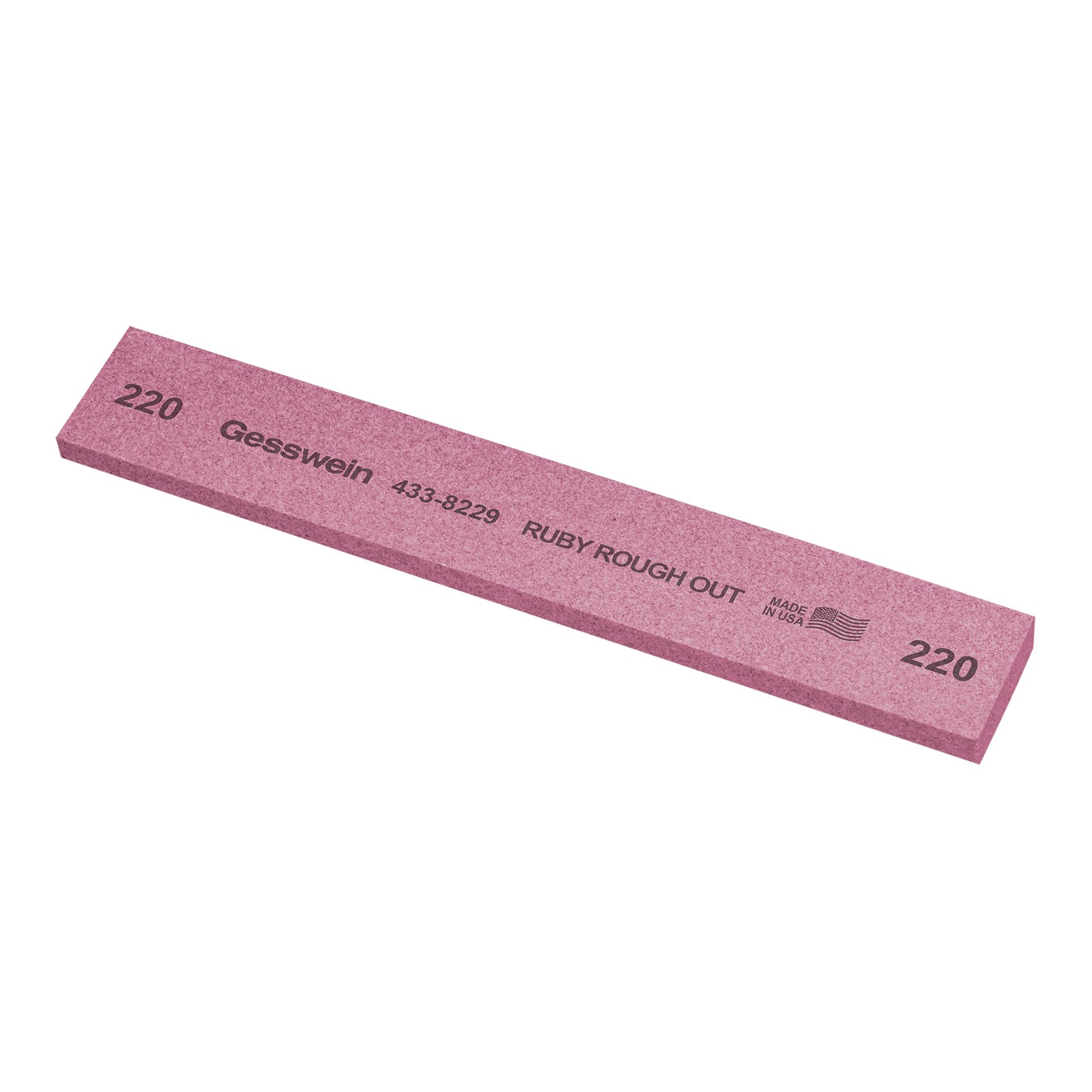 Pietra Ruby Rough Out 25x6x150mm, Grana 220 - Rettangolare