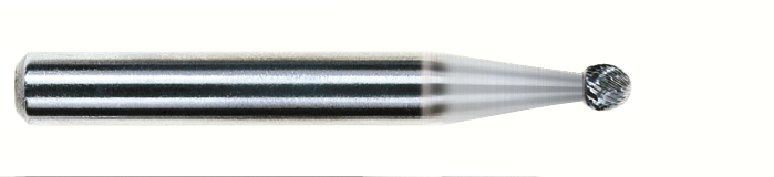 Fresa d. 2,4x2,0mm, PSD-41M-D, taglio D, sferica - Gambo d. 3mm