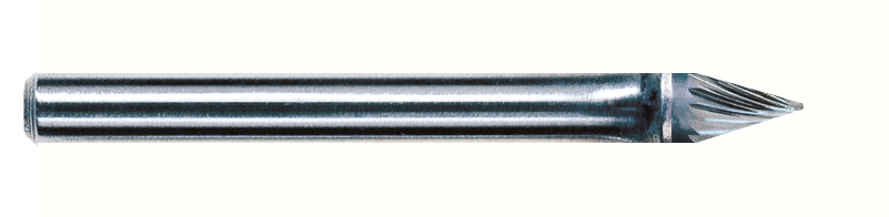 Fresa d. 3,0x2,4mm, PSJ-42M-F, taglio F, conica - Gambo d. 3mm