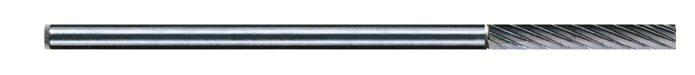 Fresa d. 3,0x14,3mm, PSA-43L76M-D, taglio D, cilindrica, versione lunga - Gambo d. 3mm