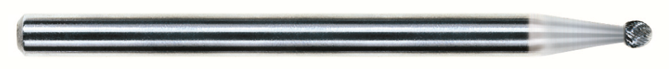 Fresa d. 3,0x2,8mm, PSD-42L76M-D, taglio D, sferica, versione lunga - Gambo d. 3mm