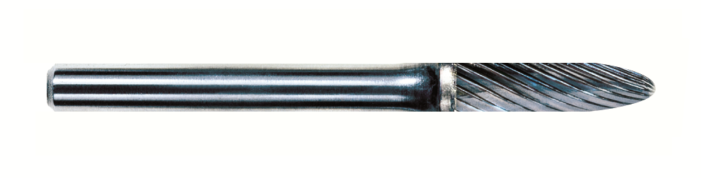 Fresa d. 4,8x12,7mm, PSF-51M-F, taglio F, ogiva - Gambo d. 3mm
