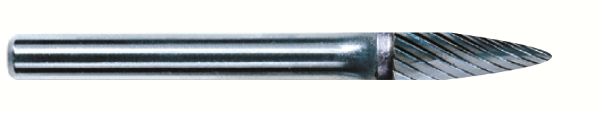 Fresa d. 4,8x12,7mm, PSG-53M-F, taglio F, ogiva - Gambo d. 3mm