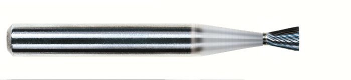 Fresa d. 4,8x4,8mm, PSN-53M-F, taglio F, cono r. - Gambo d. 3mm