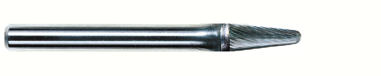 Fresa d. 4,8x12,7mm, PSL-53M-F, taglio F, conica - Gambo d. 3mm