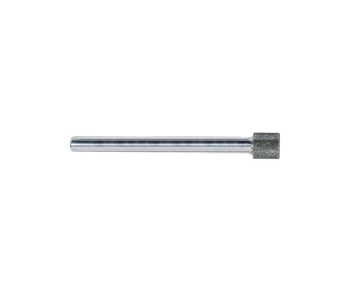 Strumento rotativo diamantato PM2.5-05, 2,5x5x16x3x55mm, Grana D91, cilindrico - Gambo d. 3mm
